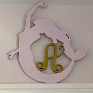 Monogram “A” Mermaid Wall Decor